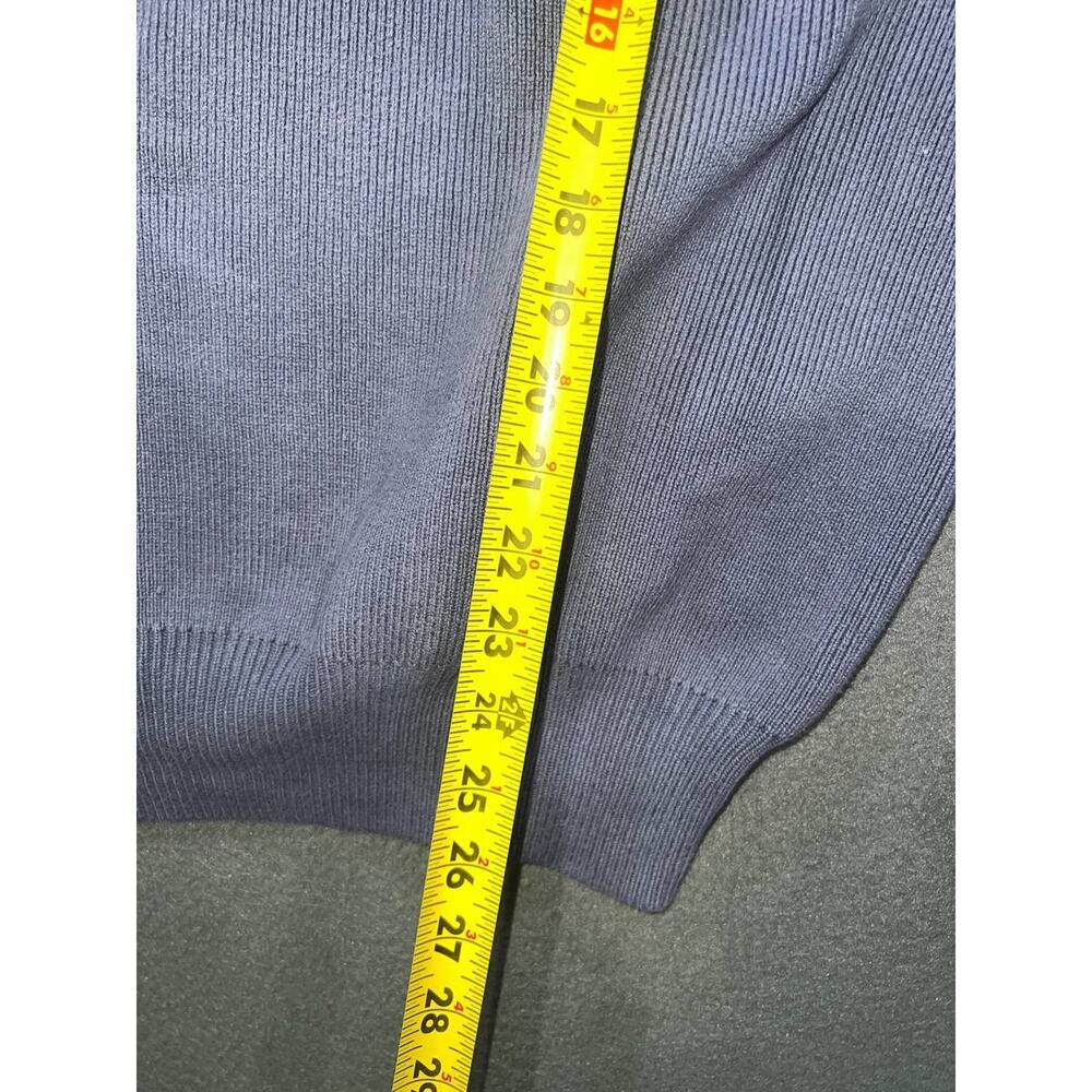 Alo Yoga Scholar Crew Neck Sweater oversized Y2K knit Bluestone Medium A010069 - Picture 8 of 10